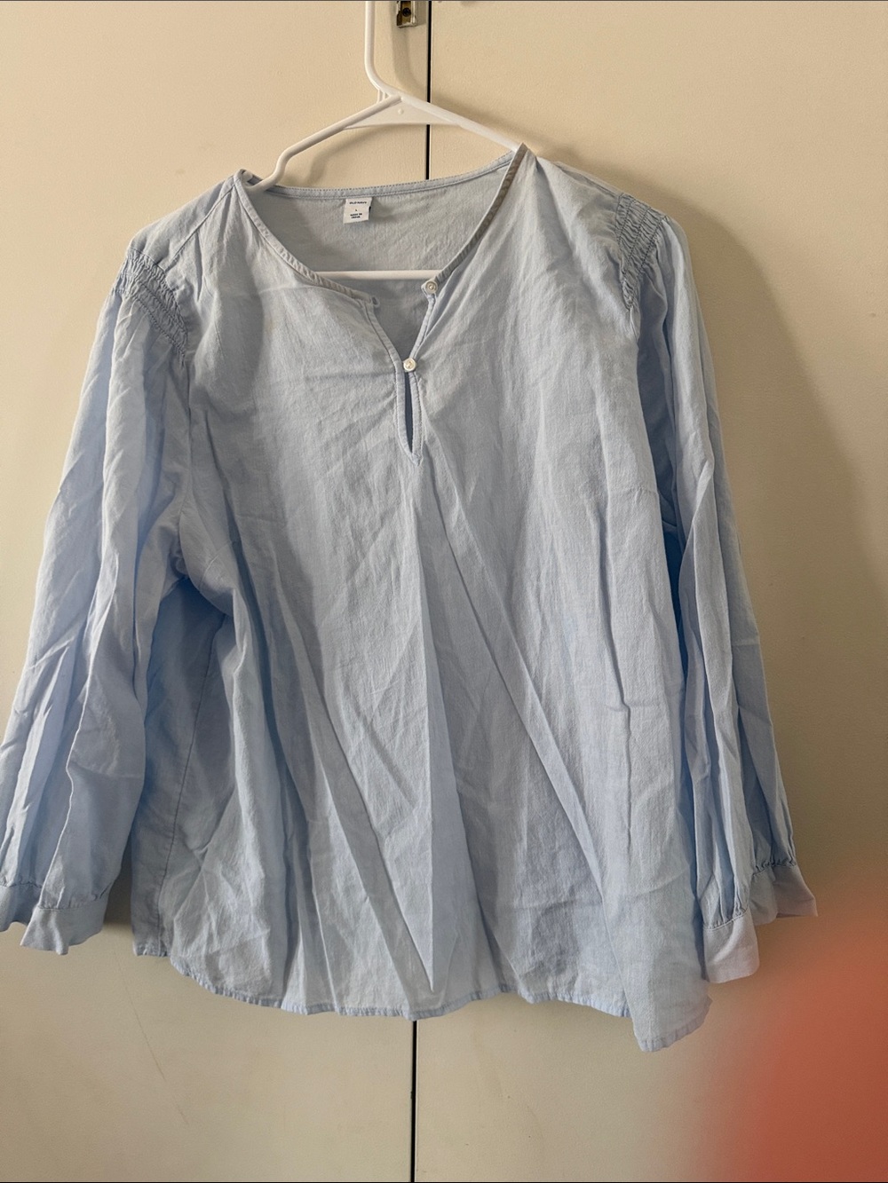 LG Light Blue Long-Sleeve Tunic Top